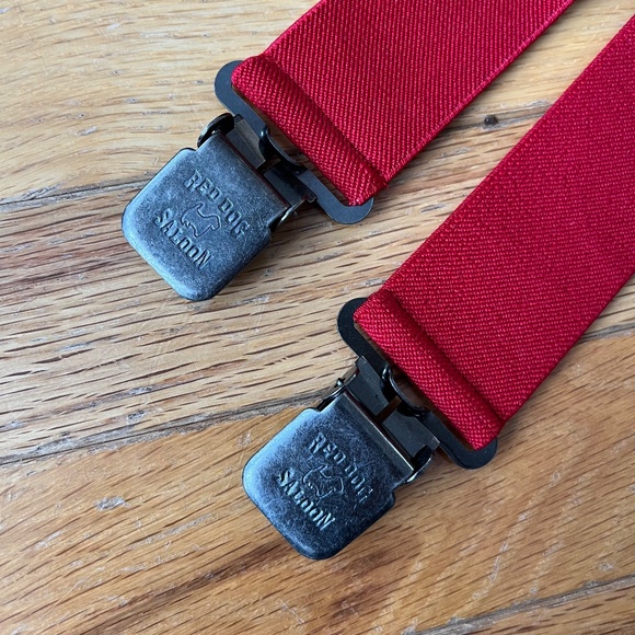 Red Dog Saloon Alaska Red Elastic Suspenders - Picture 4 of 5